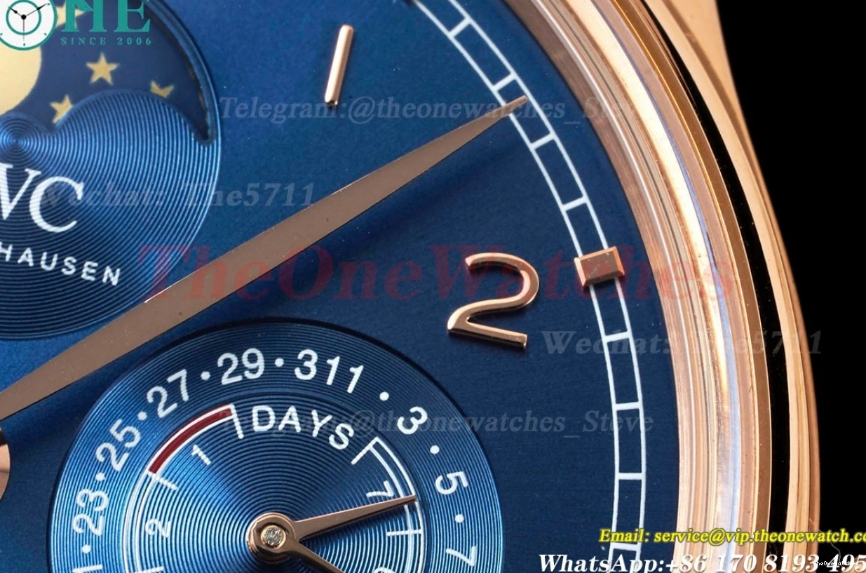 RG Blue Calendar A52610 Perpetual 5033 V9F LE Num Portugieser 0522